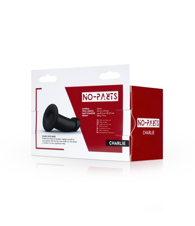 No-Parts No-Parts - Charlie Dildo 14.5 cm - Zwart