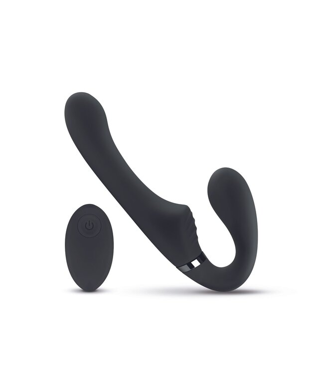 No-Parts No-Parts - Avery Strapless Strapon Vibrerende Dildo 22 cm - Zwart
