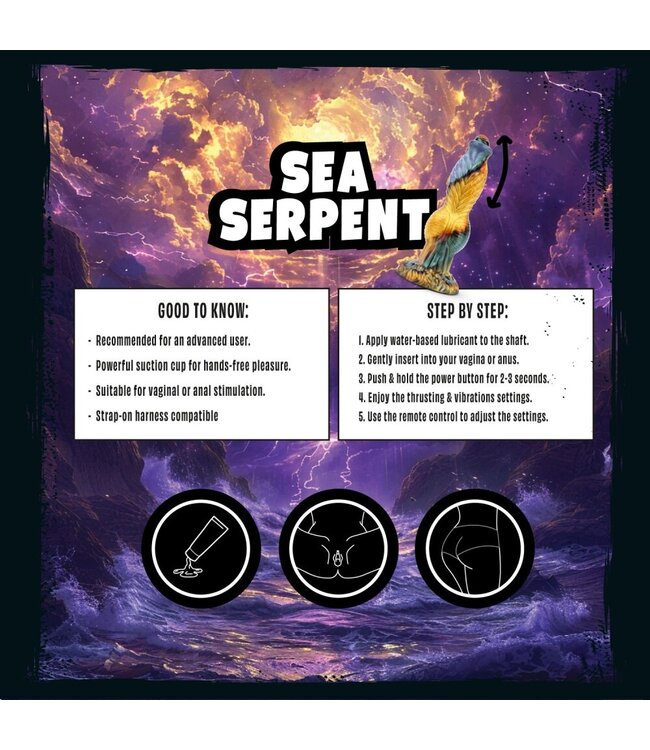 Mythical Mates Mythical Mates - Sea Serpent Stotende Dildo - 26 cm