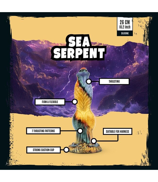 Mythical Mates Mythical Mates - Sea Serpent Stotende Dildo - 26 cm
