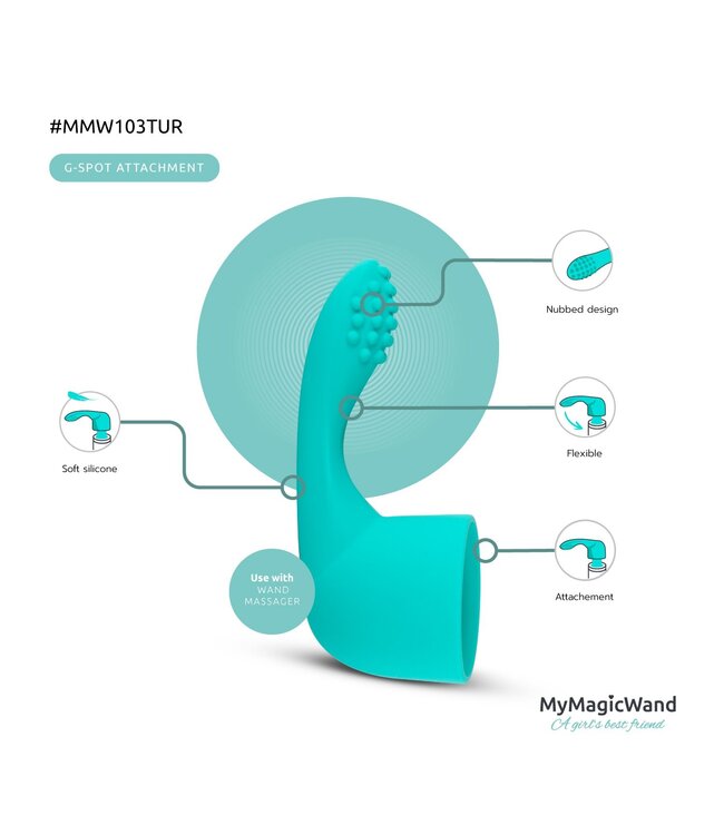MyMagicWand MyMagicWand G-Spot/Prostaat Opzetstuk - Turquoise