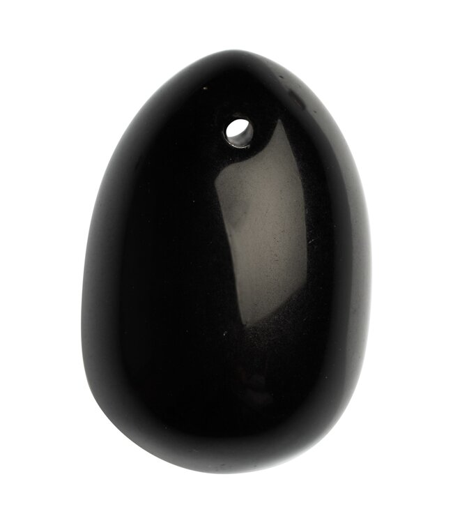 La Gemmes Yoni Ei - Maat M - Zwarte Obsidiaan