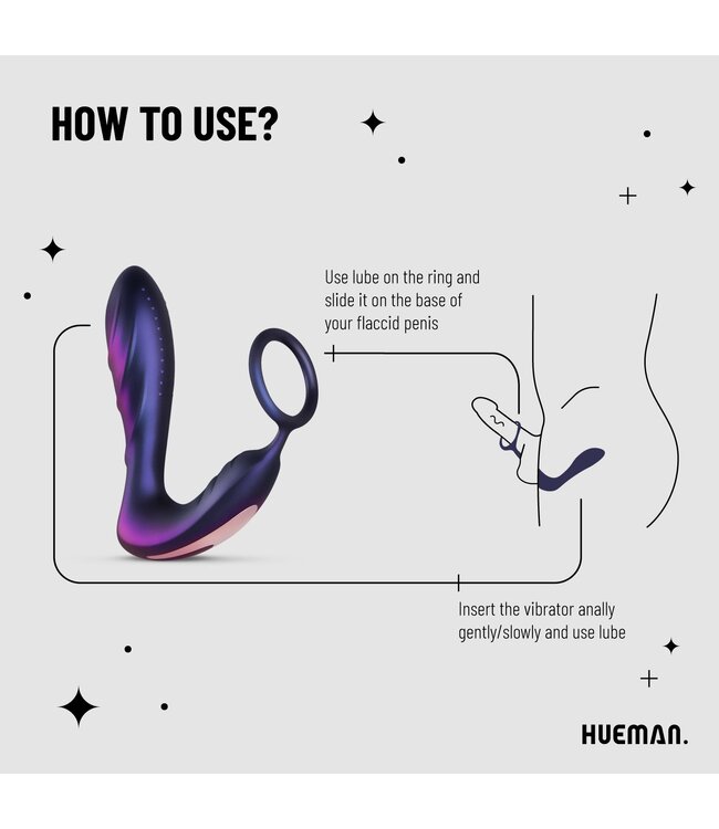 Hueman Hueman - Black Hole Anaal Vibrator Met Cockring