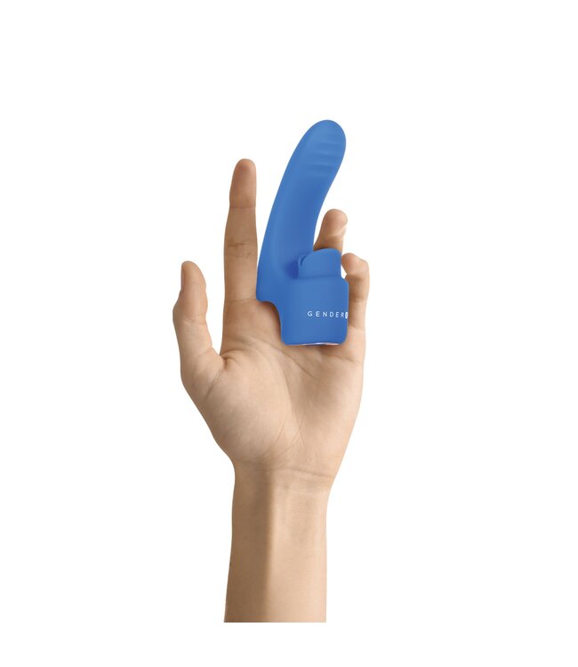 Gender X Evolved - Flick It Vinger Vibrator - Blauw