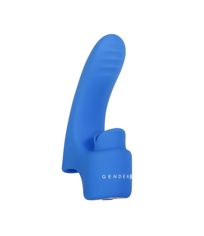 Gender X Evolved - Flick It Vinger Vibrator - Blauw