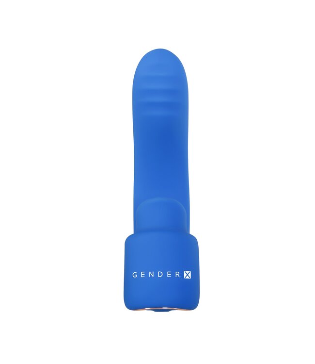 Gender X Evolved - Flick It Vinger Vibrator - Blauw