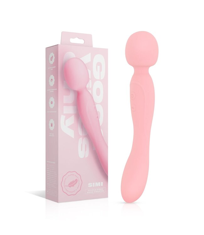 Good Vibes Only Good Vibes Only - Dubbelzijdige Wand Vibrator - Soft Silicone - Roze