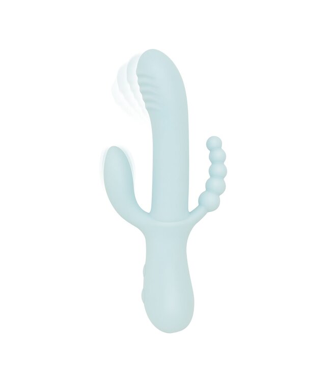 Good Vibes Only Good Vibes Only - Triple Stimulation Vibe - Soft Silicone - Blauw