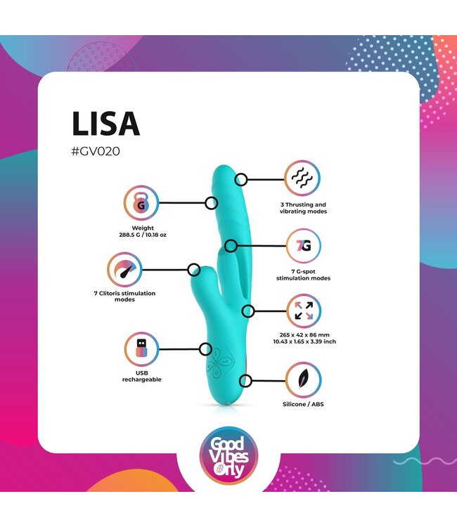 Good Vibes Only Good Vibes Only - Lisa Stotende Rabbit Vibrator met G-Spot stimulator