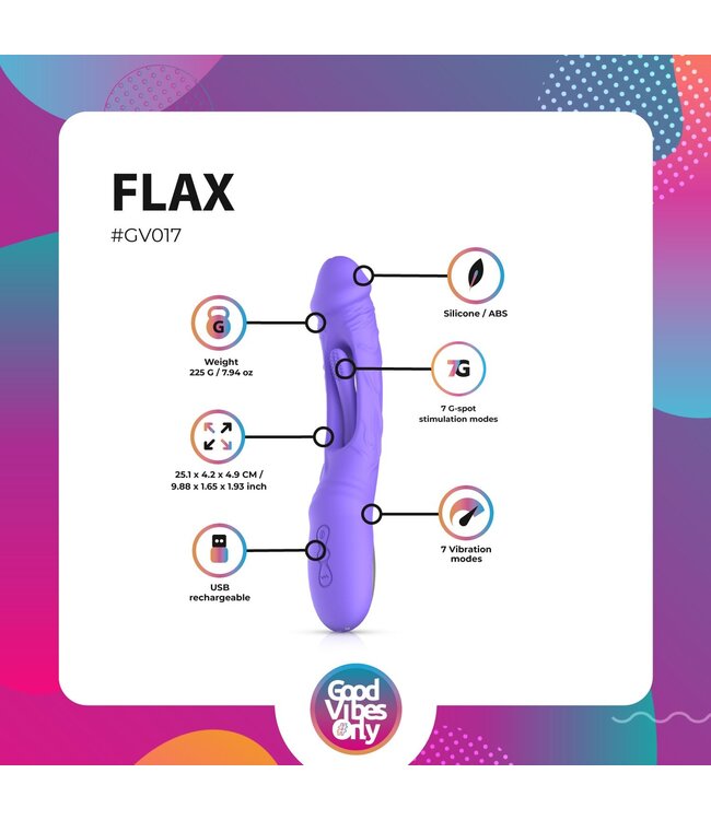 Good Vibes Only Good Vibes Only - Flax Vibrerende Dildo met G-Spot Stimulator