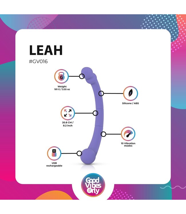 Good Vibes Only Good Vibes Only - Double End Vibrator Leah - Paars