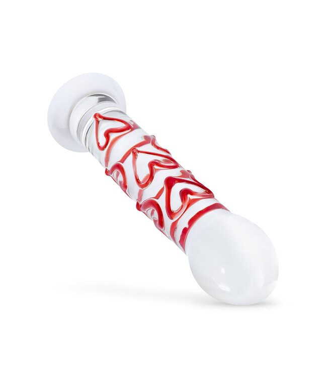 Gildo Gildo - Glazen G-spot/Prostaat Dildo Met Hartjes No.30