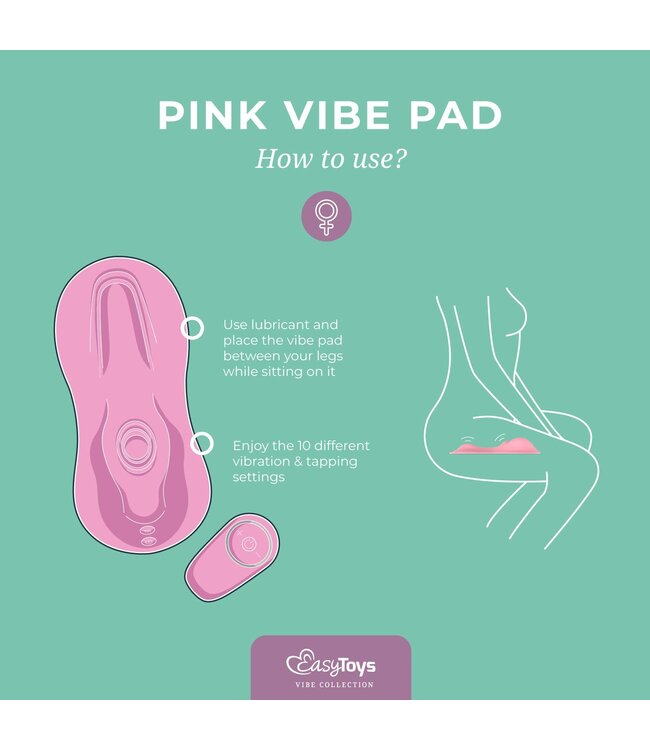 Easytoys Vibe Collection EasyToys – Vibe Pad Tappend en Trillend met Afstandsbediening – Roze