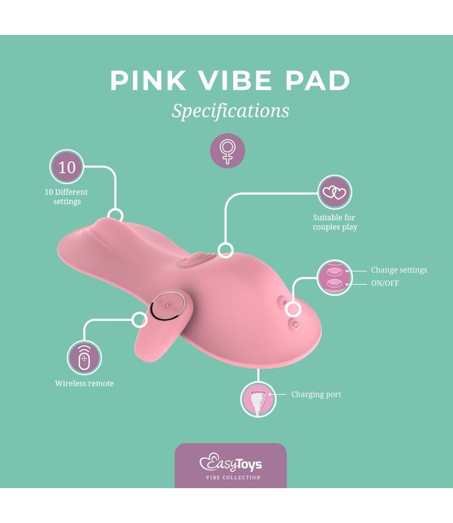 Easytoys Vibe Collection EasyToys – Vibe Pad Tappend en Trillend met Afstandsbediening – Roze