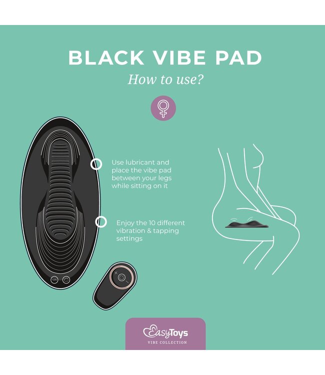 Easytoys Vibe Collection EasyToys – Vibe Pad Vibratiepad met Afstandsbediening – Zwart