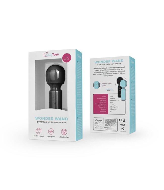 Easytoys Mini Vibe Collection Mini Vibe Wand Vibrator - Zwart