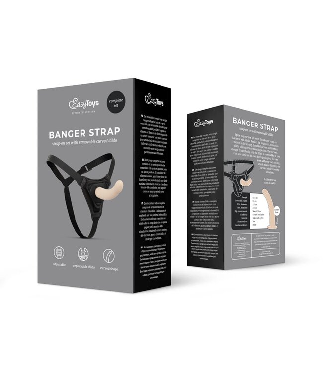 Easytoys Fetish Collection Easytoys Fetish - Strap-On-Dildo met Harnas - Gebogen