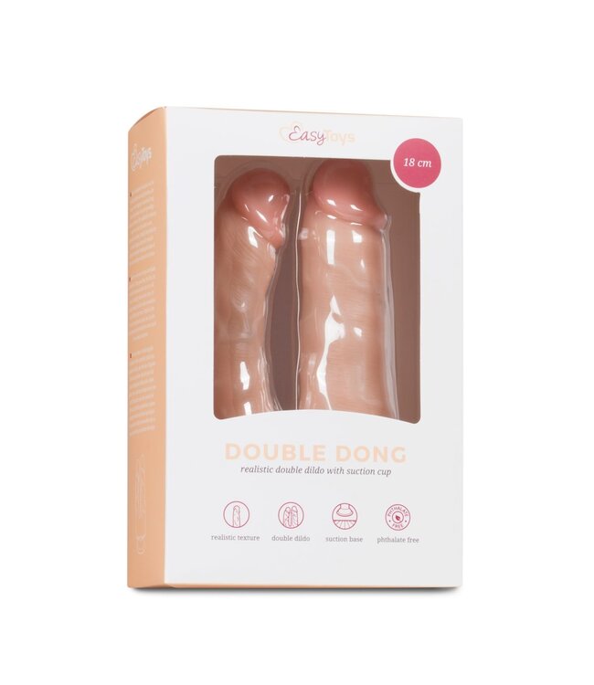 Easytoys Dildo Collection Realistische Dubbele Dildo Met Zuignap - 18 cm