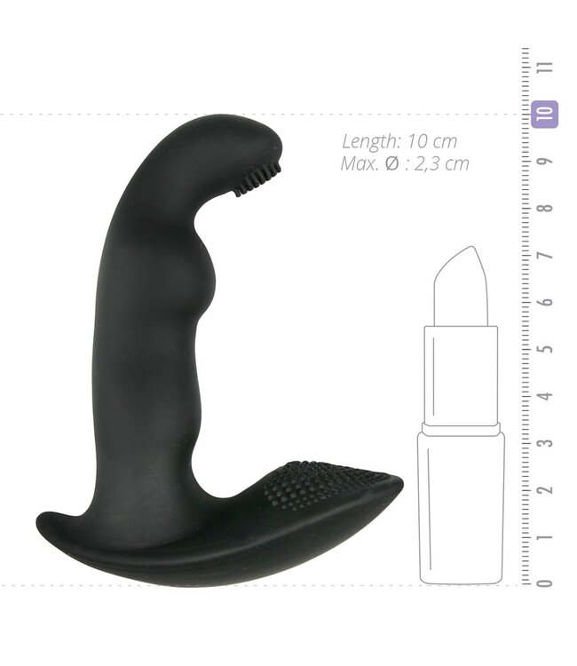 Easytoys Men Only Dynamic Duke Geribbelde Prostaat Vibrator - Zwart