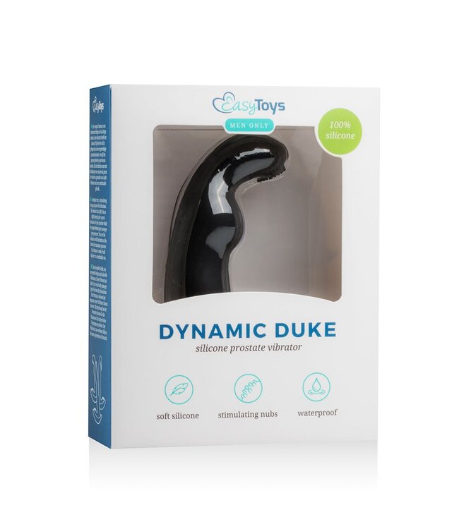 Easytoys Men Only Dynamic Duke Geribbelde Prostaat Vibrator - Zwart