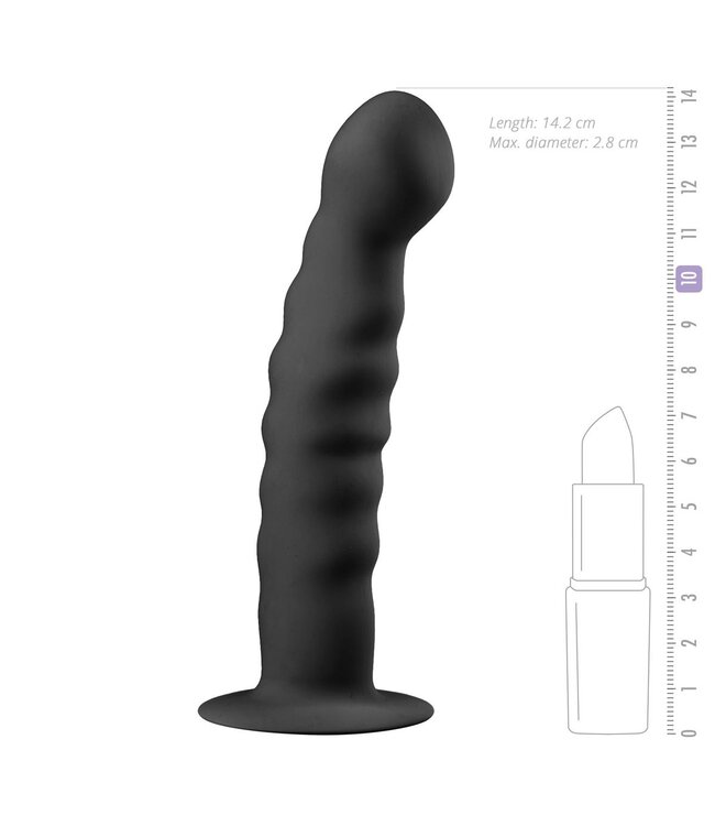 Easytoys Anal Collection Siliconen dildo met zuignap - zwart