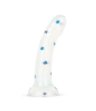 Easytoys Dildo Collection Dildo Collection Blossom Bliss Dildo – Blauw Glitterdesign 19 cm