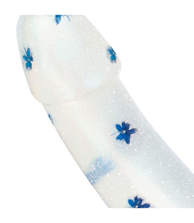 Easytoys Dildo Collection Dildo Collection Blossom Bliss Dildo – Blauw Glitterdesign 19 cm