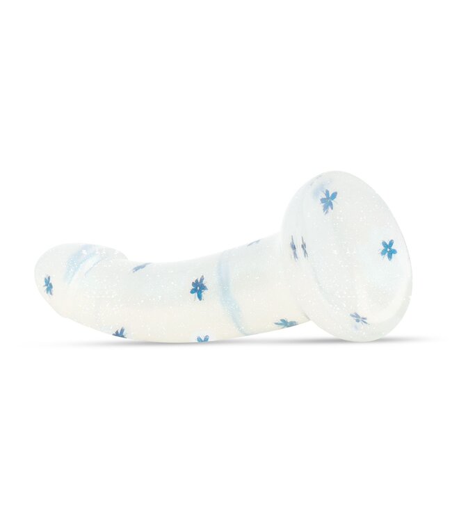 Easytoys Dildo Collection Dildo Collection Blossom Bliss Dildo – Blauw Glitterdesign 19 cm