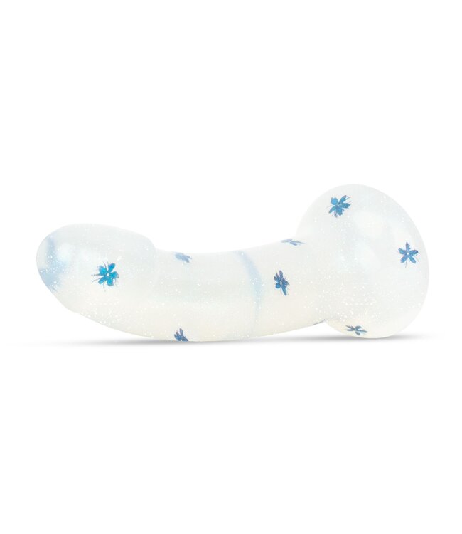 Easytoys Dildo Collection Dildo Collection Blossom Bliss Dildo – Blauw Glitterdesign 19 cm