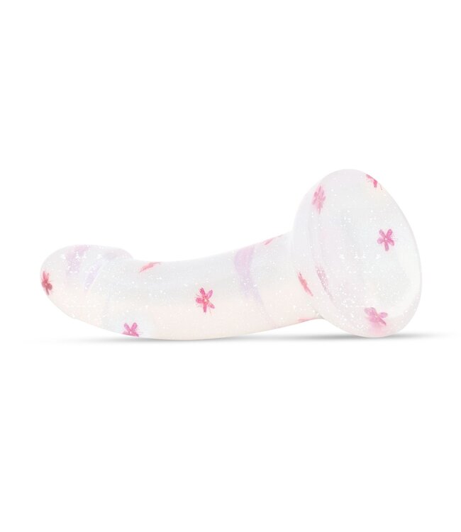 Easytoys Dildo Collection Dildo Collection Flower Power Dildo – Roze Glitterdesign 15 cm