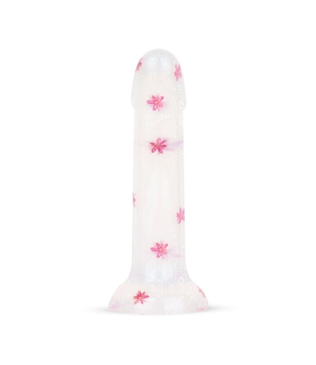 Easytoys Dildo Collection Dildo Collection Flower Power Dildo – Roze Glitterdesign 15 cm