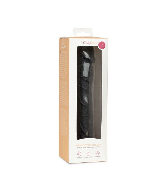 Easytoys Dildo Collection Dildo zonder ballen 22,5 cm - Zwart