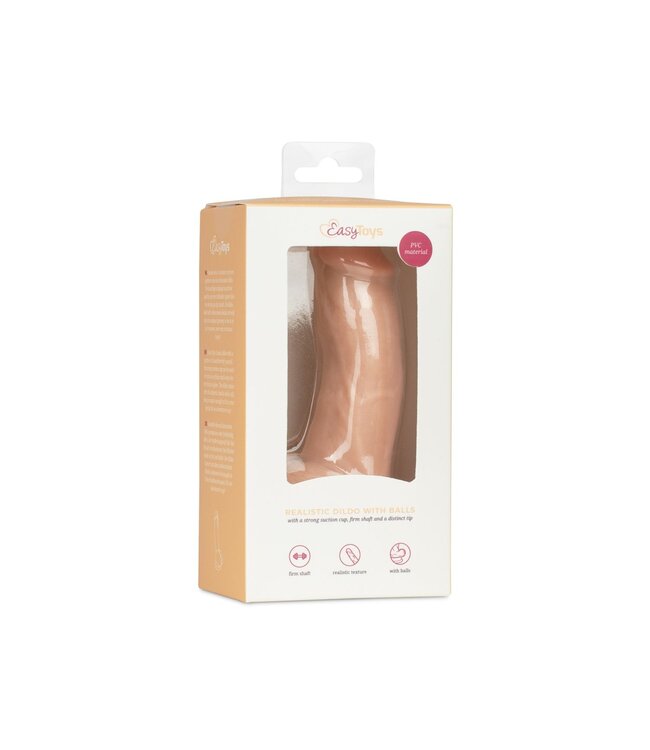 Easytoys Dildo Collection Dildo met ballen 12 cm -  Beige
