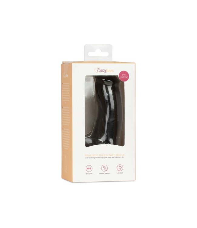 Easytoys Dildo Collection Dildo met ballen 12 cm - Zwart