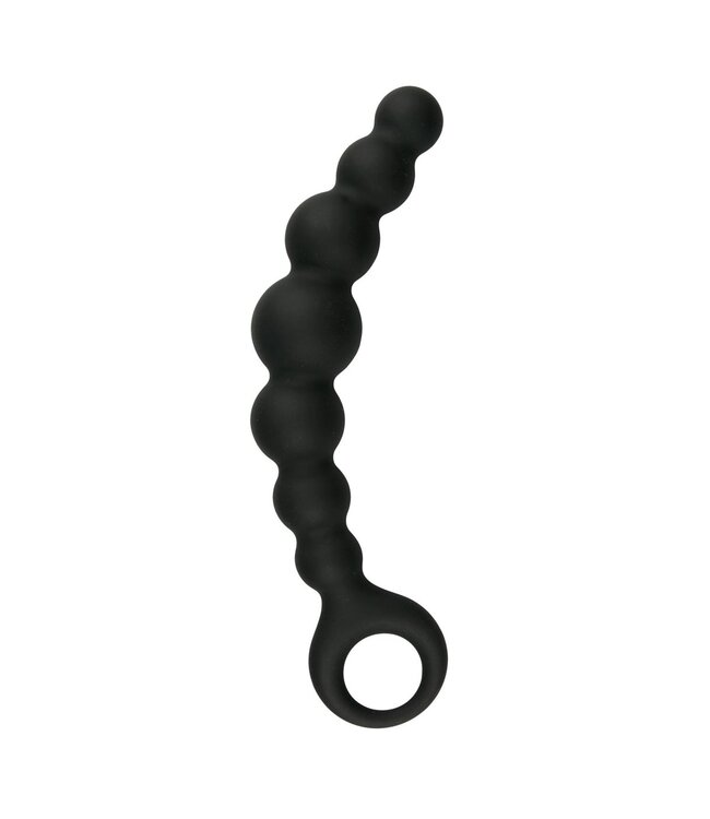 Easytoys Anal Collection Zwarte anale plug met kralen