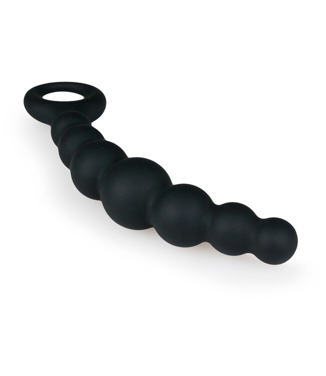 Easytoys Anal Collection Zwarte anale plug met kralen