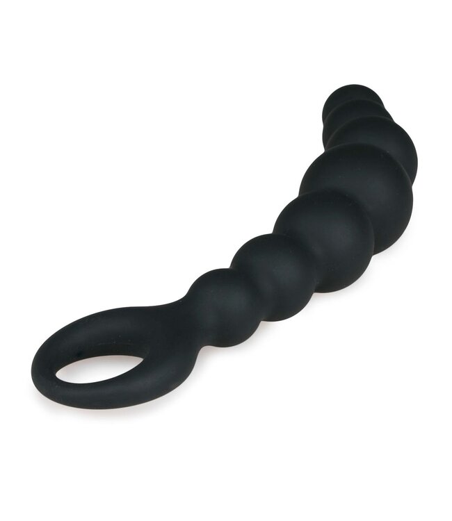 Easytoys Anal Collection Zwarte anale plug met kralen