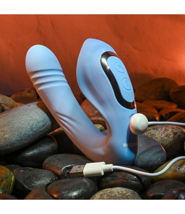 Evolved Evolved - Tap and Trust Vibrator - Lichtblauw