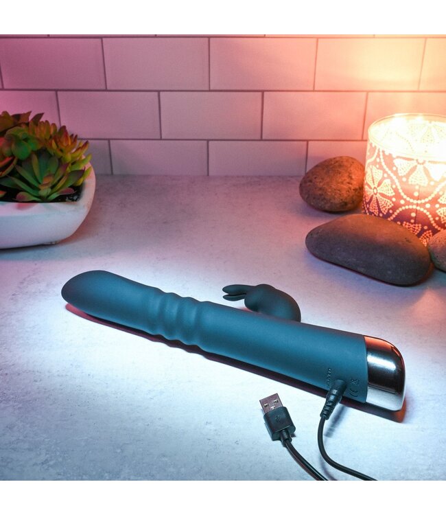 Evolved Evolved - Rapid Rabbit Stotende Vibrator - Zwart