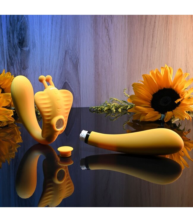 Evolved Evolved - The Monarch Strapless Strap On Vibrator - Geel