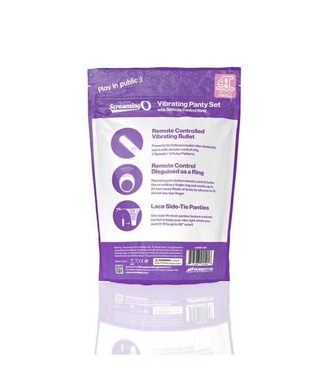 The Screaming O The Screaming O - My Secret Screaming O 4T Panty Vibe Grape