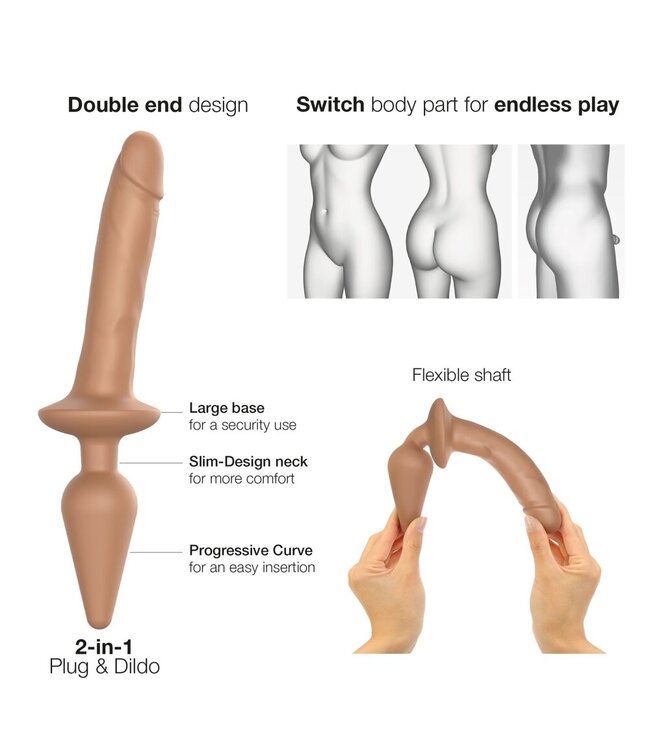 Strap-On-Me Strap-On-Me - Switch  Plug-in Realistic Dildo Caramel L