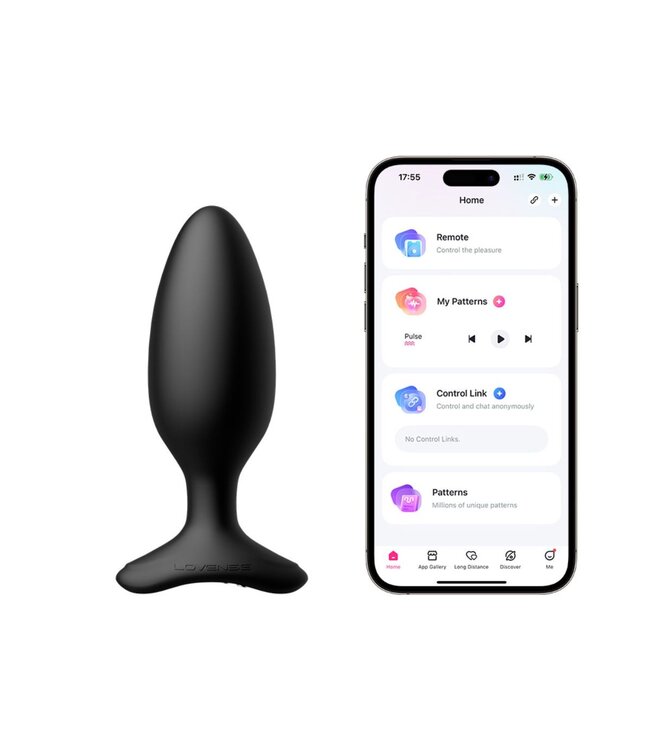 Lovense Lovense - Hush 2 Vibrerende Buttplug Met App - Zwart