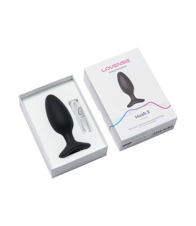 Lovense Lovense - Hush 2 Vibrerende Buttplug Met App - Zwart