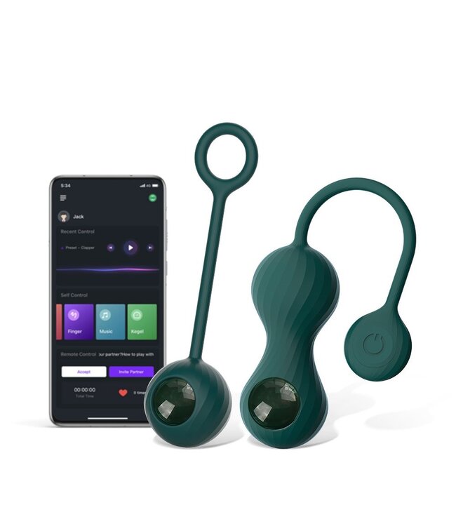 Magic Motion Magic Motion - Duo Smart Kegel Vibrator met Gewichtenset - Groen