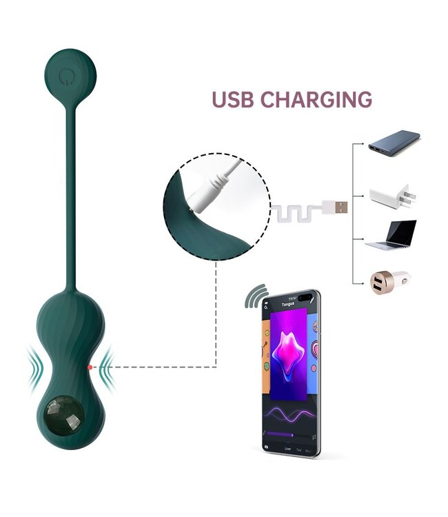 Magic Motion Magic Motion - Duo Smart Kegel Vibrator met Gewichtenset - Groen