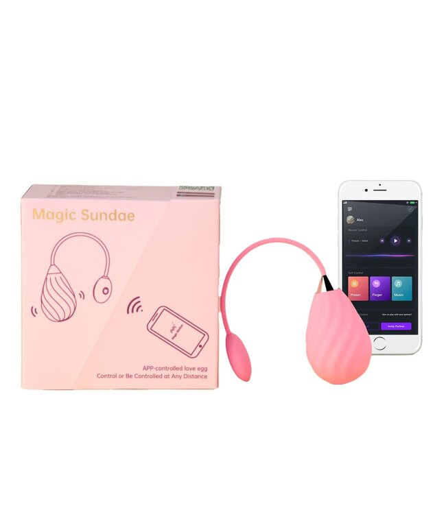 Magic Motion Magic Sundae App Controlled Vibratie Eitje - Roze
