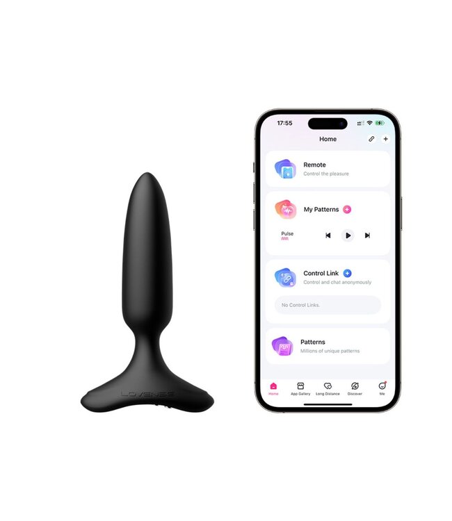 Lovense Lovense - Hush 2 Vibrerende Buttplug Met App - Zwart