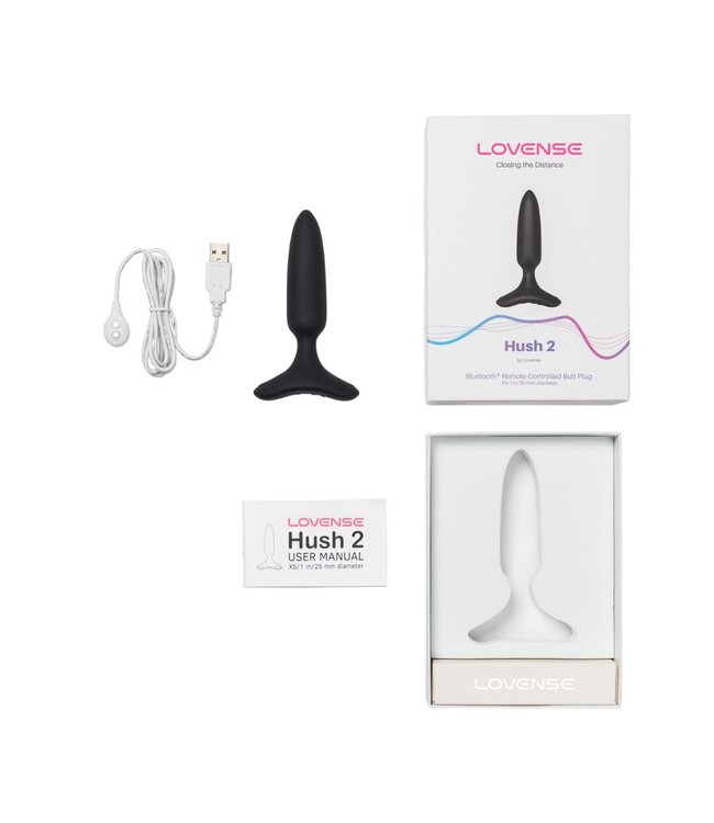 Lovense Lovense - Hush 2 Vibrerende Buttplug Met App - Zwart