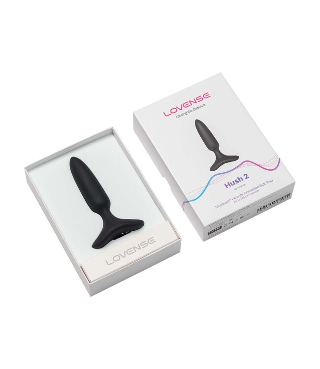 Lovense Lovense - Hush 2 Vibrerende Buttplug Met App - Zwart